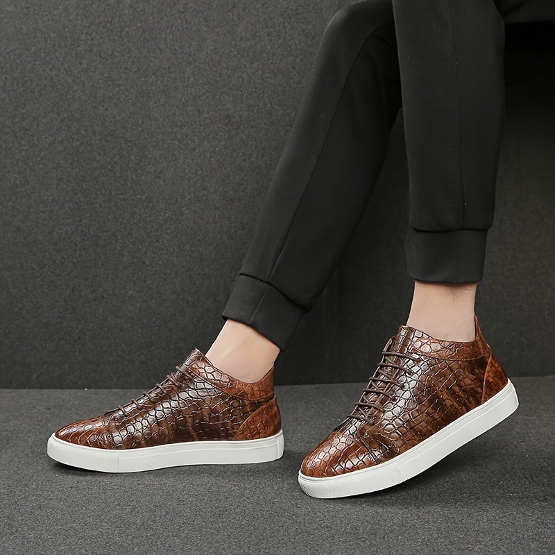 Regal Alligator Mid-Top Sneakers