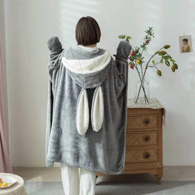 Bunny Hooded Blanket