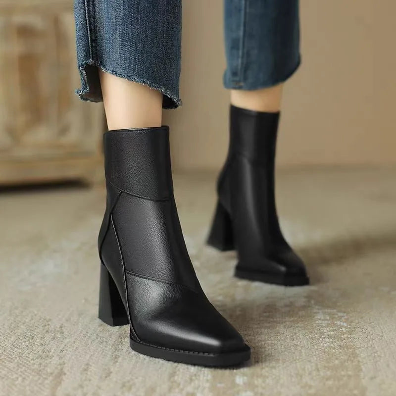 High Heeled Ankle Boots