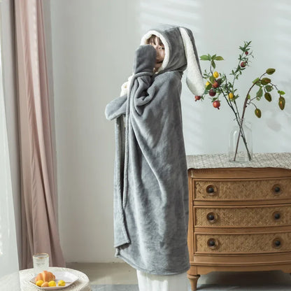 Bunny Hooded Blanket