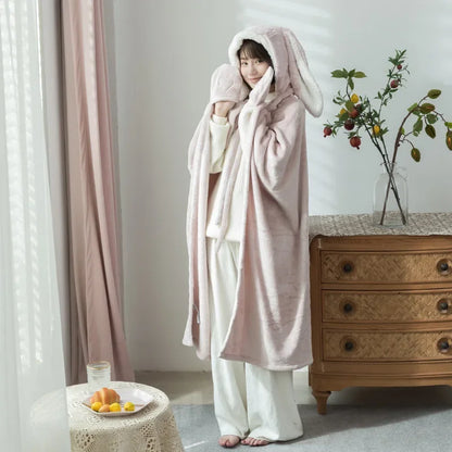 Bunny Hooded Blanket