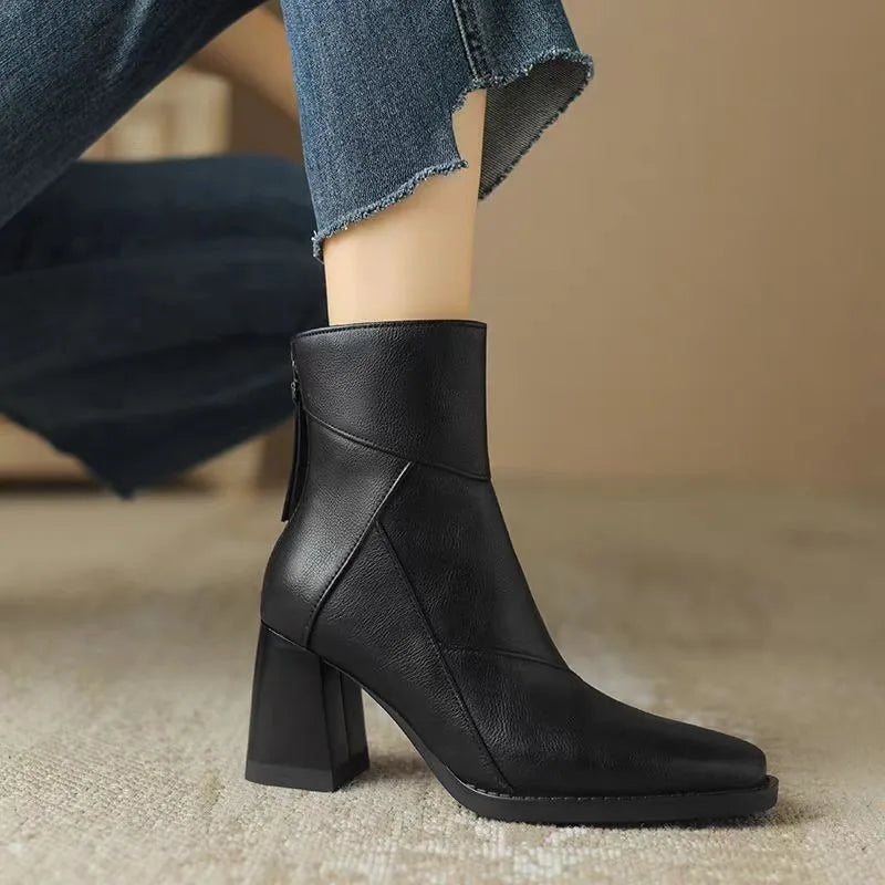 High Heeled Ankle Boots