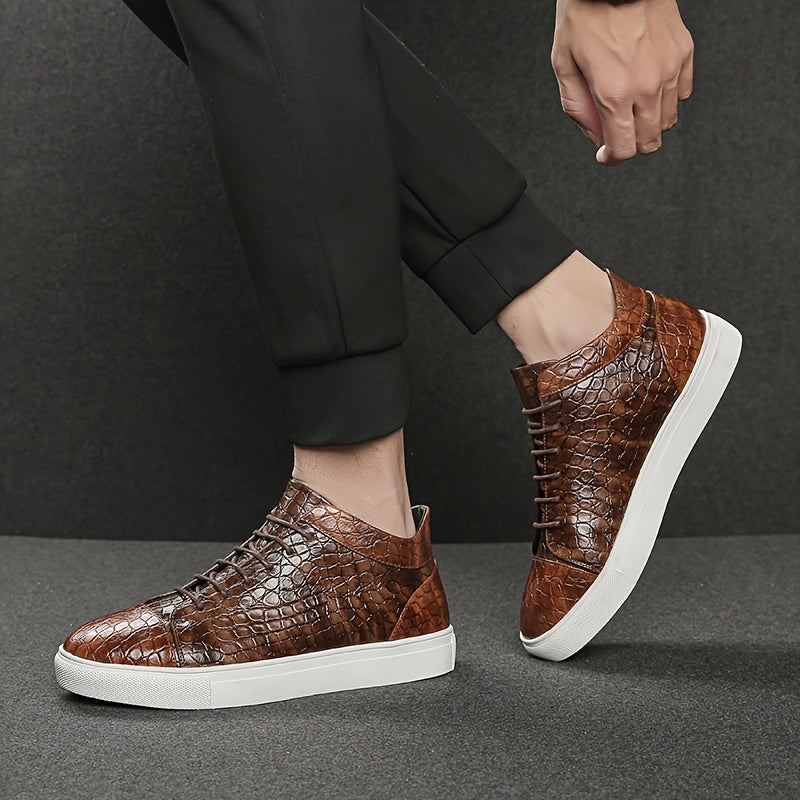 Regal Alligator Mid-Top Sneakers