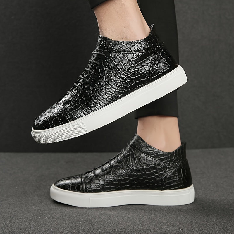 Regal Alligator Mid-Top Sneakers